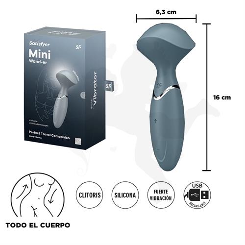 Mini Wand Er - Vibrador Mini Recargable con Tecnología Silent